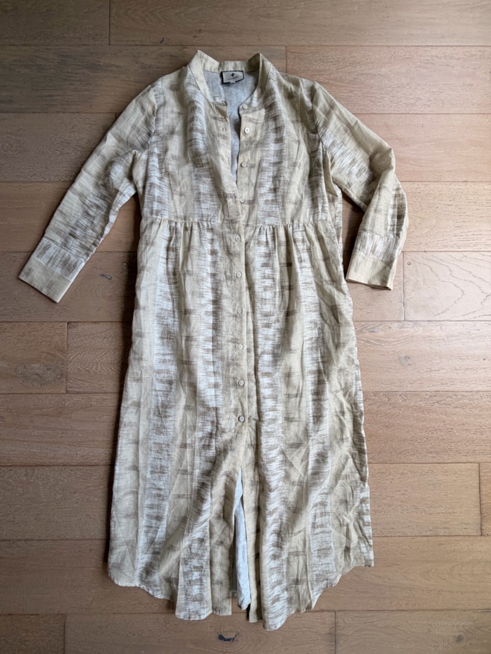 Tuckernuck Button-Front Linen Blend Midi Dress - Size Small